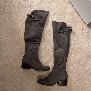 Guess Over the Knee Gray Boots